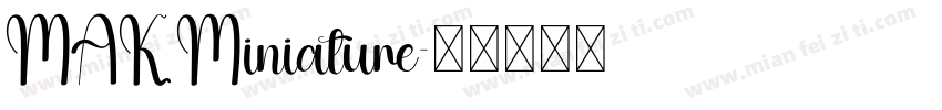 MAK Miniature字体转换